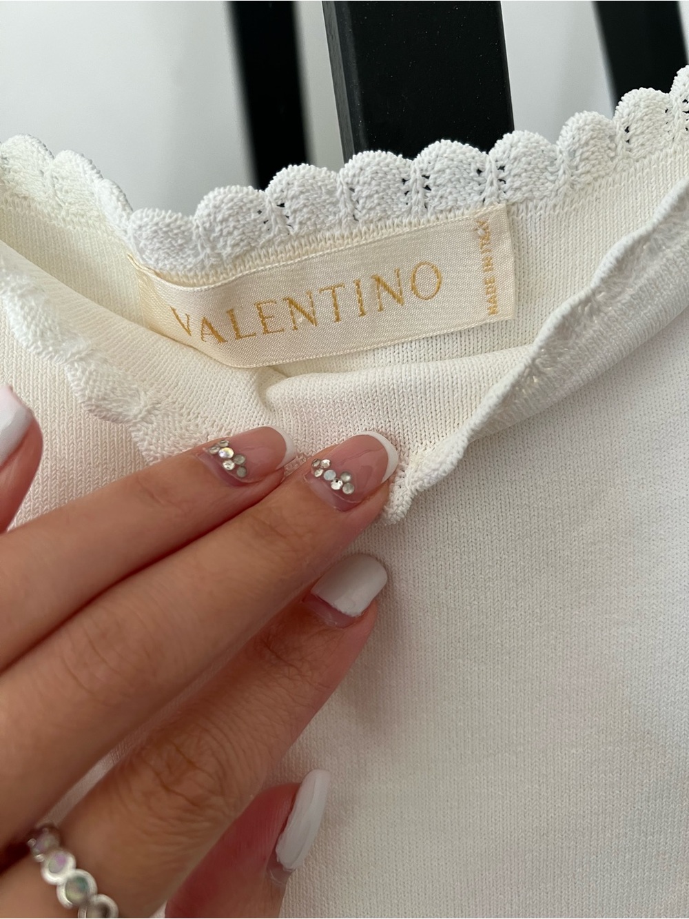 Valentino made in italy cream dress